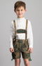Kinder Trachtenmode kaufen – Lederhose Jungen Braun mit Stickerei, Ideal für Oktoberfest, Wiesn, Hochzeit & Familienfeste