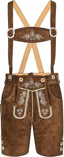 Herren Lederhose mit Hosenträger